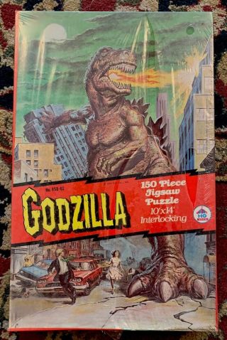 Godzilla Jigsaw Puzzle Rare Vintage Classic Japanese Monster $19.  95