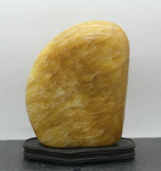 Very Rare Large Antique Chinese Balin Huang Dong Stone Boulder 巴林黃凍石