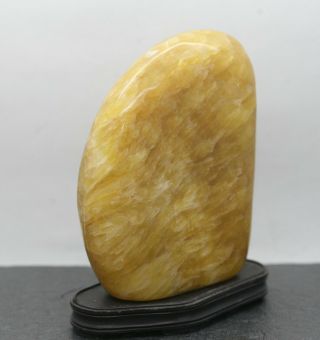 Very Rare Large Antique Chinese Balin Huang Dong Stone Boulder 巴林黃凍石 2