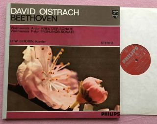 David Oistrakh & Oborin Beethoven Sonata Orig Philips 835259 Hol - 1960s Lp Nm