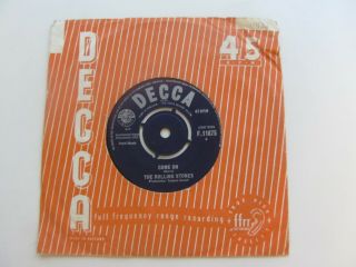 The Rolling Stones 1963 U.  K.  45 Come On 1st 45