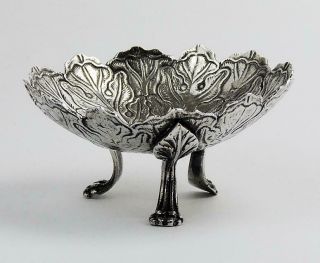 Ottoman Turkish Silver Antique Footed Bowl C1880 Tughra Hallmark