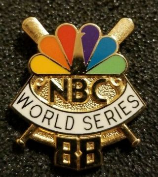 Mlb 1988 World Series Nbc Sports Press Pin