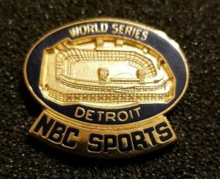 Mlb 1984 World Series Detroit Nbc Sports Press Pin