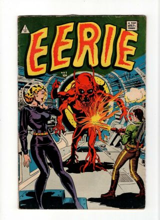 Eerie 1 Vintage Iw Enterprise Comic Horror Scifi Golden Age 10c