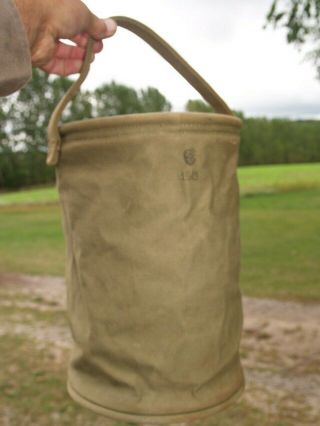 Ww Ii 1943 Usmc Marine Corps Army Collapsible Canvas Water Bag Bucket