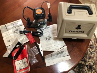 Vintage Sears Craftsman Commercial Router 315.  17380 Used??? Bit Pkg Is