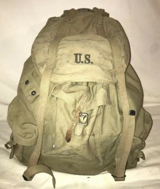 Ww2 Us Army Rucksack Mountain Troops Backpack 1942 Dated