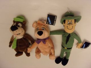 Warner Bros.  Studio Store Hanna Barbera Yogi,  Boo Boo And Ranger Bean Bag Plush