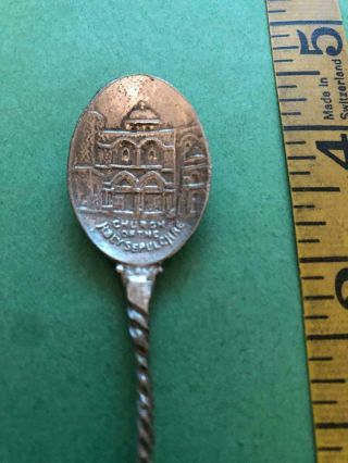 ANTIQUE SILVER SPOON JERUSALEM CHURCH OF THE HOLY SEPULCHRE 11 GRAMS 2