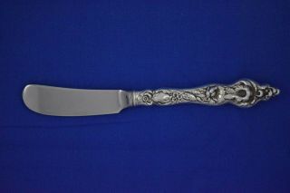 Reed & Barton Les Six Fleurs Sterling Hollow Handle Butter Spreader 6 3/8 "