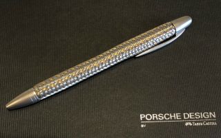 Porsche Design Ballpoint Pen Tecflex 14k Gold And Steel Mesh Dm0497