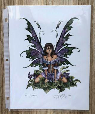 Amy Brown Fairy Wild Violet 8 ½ X 11 Art Print 2001
