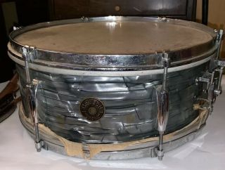 Vintage Gretsch Snare Drum Vintage 50’s 60’s Silver Pearl 14”