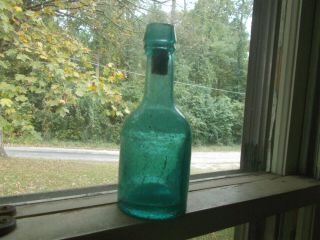 Iron Pontil 3 Pc Mold Porter Ale Bottle Crude Drippy Lip Bubbly Glass