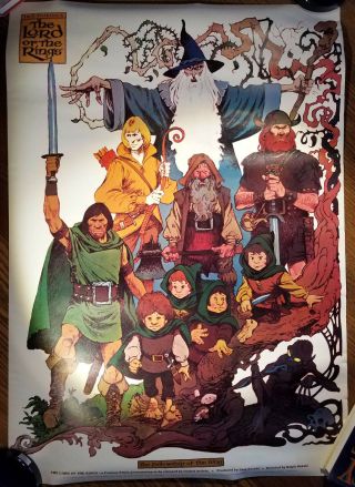 Lord of the Rings Vintage Poster Animated 1978 Frodo Gandalf Legolas Gollum Arag 3