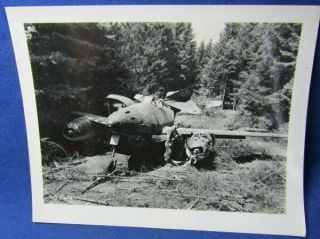 Wwii Downed German Jet Fighter Plane With Us Army Soldier Photograph