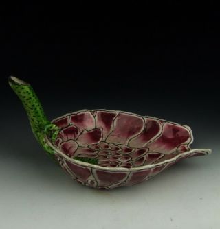 Chinese Antique Famille Rose Porcelain Lotus Flower 2