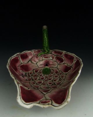 Chinese Antique Famille Rose Porcelain Lotus Flower 3