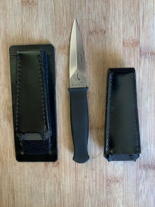 Vintage Gerber Tactical Fixed Blade Boot Knife R.  W.  Loveless Design W/ 2 Sheaths