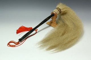 Japan Antique Edo hair saihai gunbai yoroi katana samurai koshirae temple Busho 3