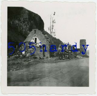 Wwii Us Gi Photo - Destroyed Homes & Ludendorff Bridge Tower Remagen Germany
