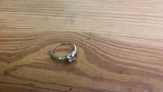 Vintage Estate Platinum 0.  20ctw Diamond Engagement Ring Size 7