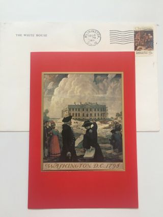 1971 President Richard Nixon Official White House Christmas Card With Envelope