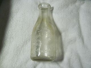 Norris H.  Cooper Oak Grove Dairy Allenwood.  N.  J.  One Quart Vintage Milk Bottle