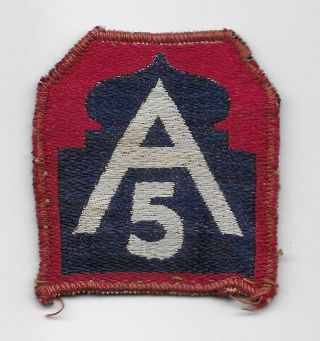 Ww2 Italian Made Us 5th Army Patch - Woven - Us Army