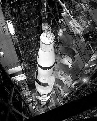 Saturn V Rocket Apollo 11 On Launchpad 11x14 Silver Halide Photo Print