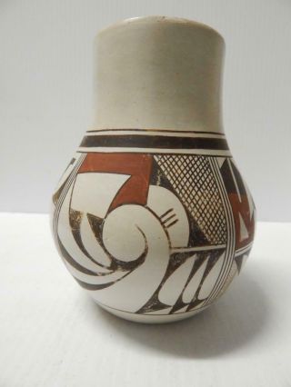 Loretta Navasie (frog Woman) Vintage Hopi Pueblo Indian White Slip Pottery Pot