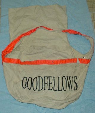 Vintage Goodfellows Newspaper Paperboy Shoulder Canvas Carrier Bag Detroit