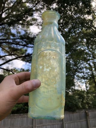 Cathedral Pickle Jar / Bottle Civil War Trash Pit Dug Wells / Miller / Provost