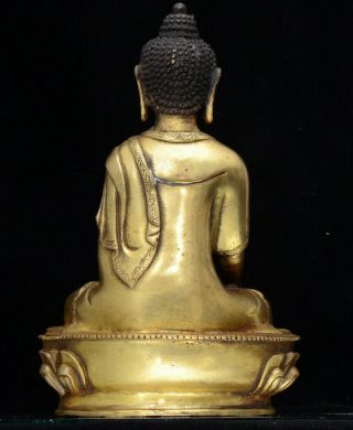 A Chinese Tibetan polished bronze statue of Buddha or Deity 2