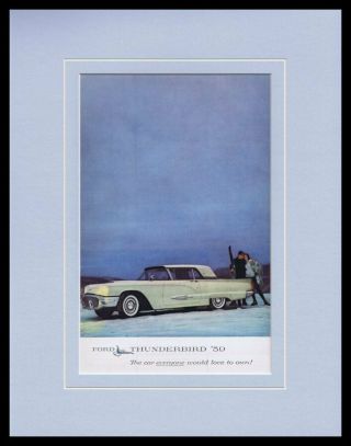 1959 Ford Thunderbird 11x14 Framed Vintage Advertisement
