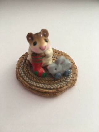 Wee Forest Folk First Christmas Mouse With Toys - Retired M - 093