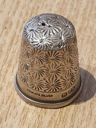 Solid Silver Thimble And Silver Spoon Hallmarks Makers Mark Vintage Silver