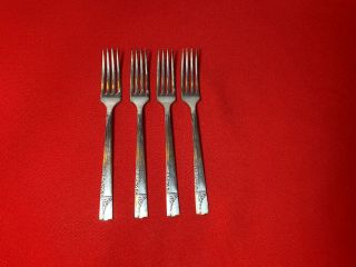 Oneida Nobility Plate Dinner Forks Caprice Silverplate Flatware 7 1/2” Set Of 4