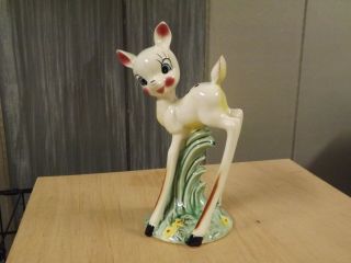 Vintage Art Deco Ceramic Deer (spotted Fawn) Figurine - Japan