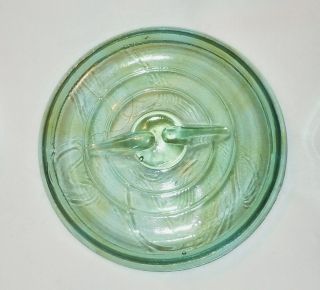 Vtg Apple Green Atlas E - Z Seal,  Ball,  Ideal Wire Bail Top Glass Canning Jar Lid