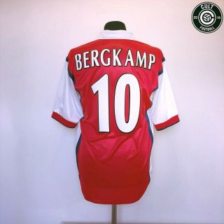 Bergkamp 10 Arsenal Vintage Nike Cl Home Football Shirt Jersey 1998/99 (m)