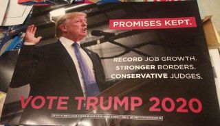 President Donald Trump 2020 Official Campaign Poster Promises Kept Rare 2020