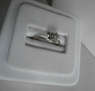 Vintage Diamond Engagement Ring 14kt Wg