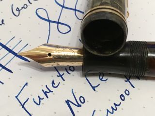 1930s Celluloid Montblanc 246 - FUNCTIONAL Fountain Pen 2