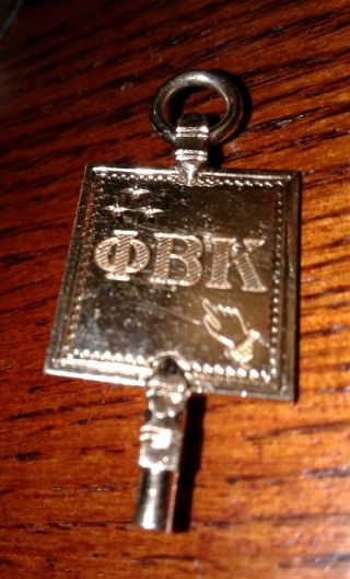 Phi Beta Kappa ΦΘΚ Honor Society Key Gold Pin Fob Charm
