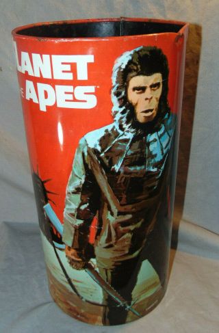 1967 Planet Of The Apes Metal Trash Can Waste Bin 16 " X 8 - 2/8 " Cheinco