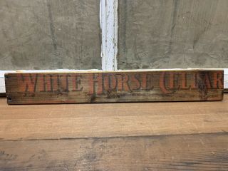 Vintage White Horse Cellar Wood Distillers Old Scotch Whiskey Wine Cellar Decor 2