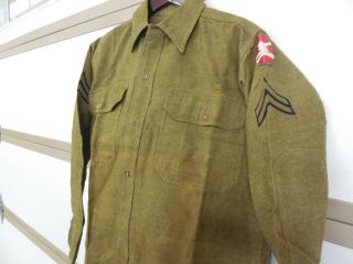 Vintage Ww Ii Europe Us Army 84th Div Wool Uniform Shirt Railsplitter Jacket