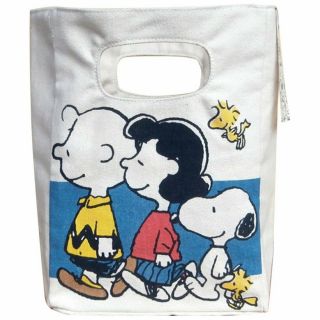 Peanuts Snoopy Handle Lunch Bag March Snap1129 Washing With Water F/s From Japan